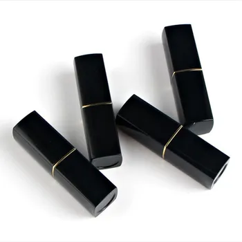 Toptan 12.1 mm Siyah Ruj Tüpleri Lipgloss Konteynerler Lipblam Şişeleri Ambalaj Dudak Sopa Şişeleri Dudak Tüpleri