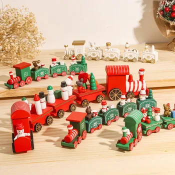 1 adet Sevimli Plastik Tren Merry Christmas Süs Noel Süslemeleri Ev için 2022 Noel Hediyeleri Noel Natal Navidad Yeni Yıl