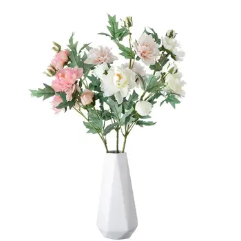 1 adet yapay çiçekler Buket Simülasyon Şakayık Sahte Bitkiler Sevgililer Günü Hediyesi Ev Düğün masa süsü
