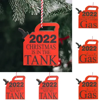 Noel Yaratıcı Kırmızı Benzin Varil Şekli Liste Noel Ağacı Dekorasyon Kolye Noel Partisi Süslemeleri Hediye Kolye