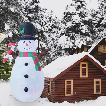 5.2 FT Noel Şişme Kardan Adam Şekilli LED Sabit Kazıklar İle Tethers Açık Bahçe Yard Parti Dekorasyon için