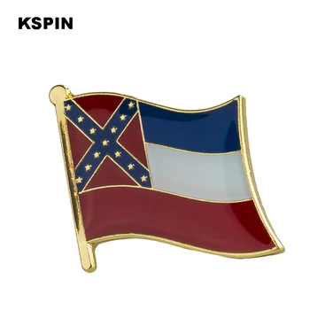 ABD Mississippi Eyalet Rozetleri Bayrağı Rozeti Bayrağı Yaka Pin Sırt Çantası Pimleri Giysi İçin 1 ADET XY0218