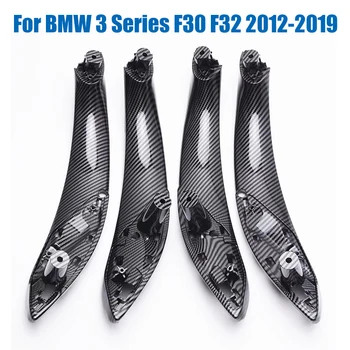 Yeni Karbon Fiber Kapı iç kol BMW 3 Serisi İçin F30 F32 2012-2019 İç kulp kılıfı Yedek Ön Arka Sol Sağ