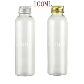 120 ML Şeffaf Yuvarlak Plastik Şişe, 120CC Boş Kozmetik Konteyner, Şampuan / Losyon / Toner Alt şişeleme (50 Adet / grup )