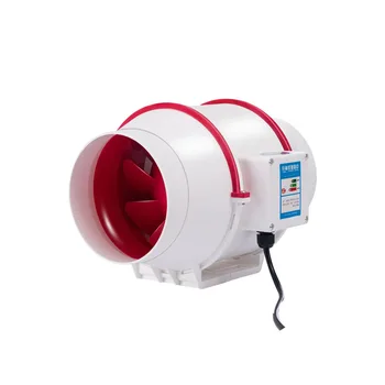 6 inç Inline Kanal Fan 80W Sessiz egzoz fanı Ev Banyo Çıkarıcı Havalandırma Mutfak Tuvalet Duvar Hava Temiz Ventilatör