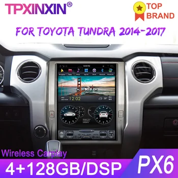 Kablosuz Carplay Tesla Android 9.0 Araba GPS Navigasyon Toyota Tundra 2014-2020 İçin Stereo Kafa ünitesi Multimedya Oynatıcı otomobil radyosu