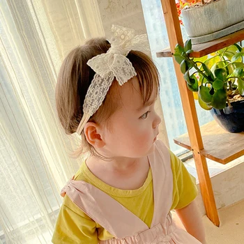 Dantel Prenses Bebek Kız Kafa Bandı Yaz Bahar Çocuk Şapkalar Bebek fiyonk Bebek Saç Klipleri Bebek saç aksesuarları 3-12 Ay