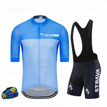 Bisiklet Jersey 2021 Raudax erkek Bisiklet Giyim MTB bisikletçi giysisi bisiklet kıyafeti Dar Giyim Ropa Kayış Takım Elbise