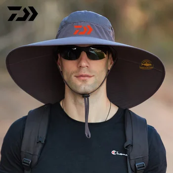 2022 Daiwa Marka Büyük Ağız balıkçı şapkası Yaz Açık Dağcılık Şapka Anti-UV Kap Su Geçirmez Spor güneş şapkası