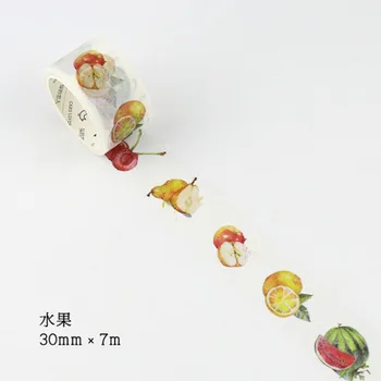 3cm 7m 1 adet kesim meyve tasarım washi bant DIY karalama defteri yapışkan etiket maskeleme ev dekor