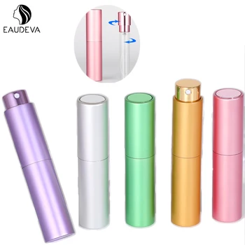 Mini Parfüm Şişesi Kozmetik Sprey Seyahat Taşınabilir Döner Meme Sprey Şişesi Ince Sis Yenileyici Su Cam Boş Şişeler