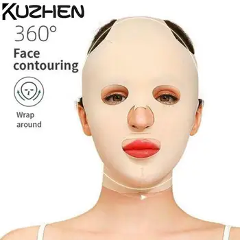 Yüz Zayıflama Bandaj Çene Yanak Kaldırma Bandı Kaldırma Sıkılaştırıcı Yüz Germe V Şekli Vücut Şekillendirici Maske Kırışıklık Karşıtı Bant Güzellik Aracı