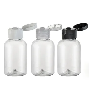 48 adet 50ml boş şampuan plastik seyahat şişeleri kapaklı, doldurulabilir seyahat şampuanı ambalaj PET şişeler