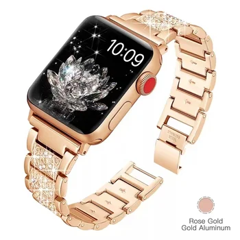 Metal elmas kayış Apple ürünü İçin Ultra 49mm 8 7 45mm 41mm Paslanmaz Çelik İzle Bileklik iwatch İçin 6 5 4 3SE 44mm 42mm 40mm
